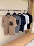 Fendi Cotton Crewneck T-Shirt with a Zip Pocket