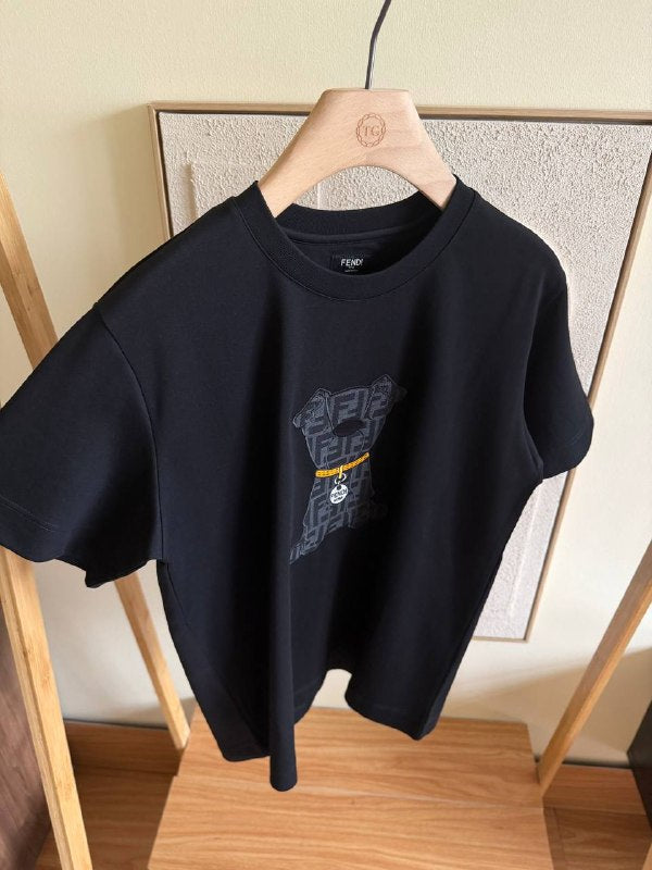 Fendi FF Dog Jacquard Patch T-ShirT