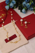 Vlogo Signature Necklace & Earrings