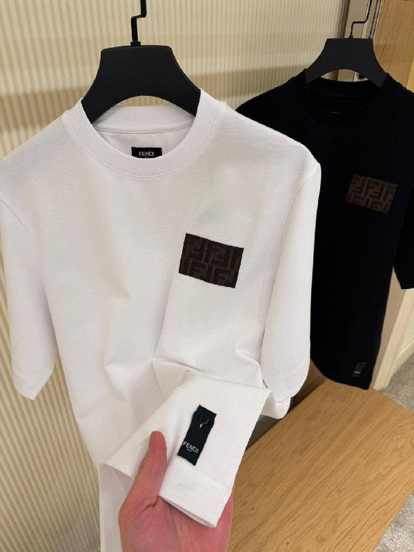 Fendi FF Patch Cotton Jersey T-Shirt