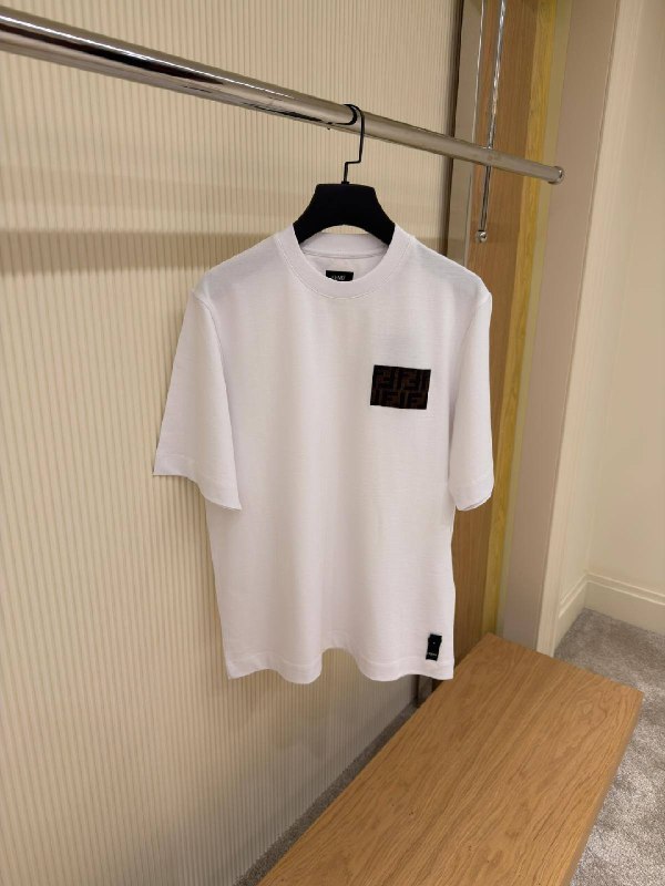 Fendi FF Patch Cotton Jersey T-Shirt