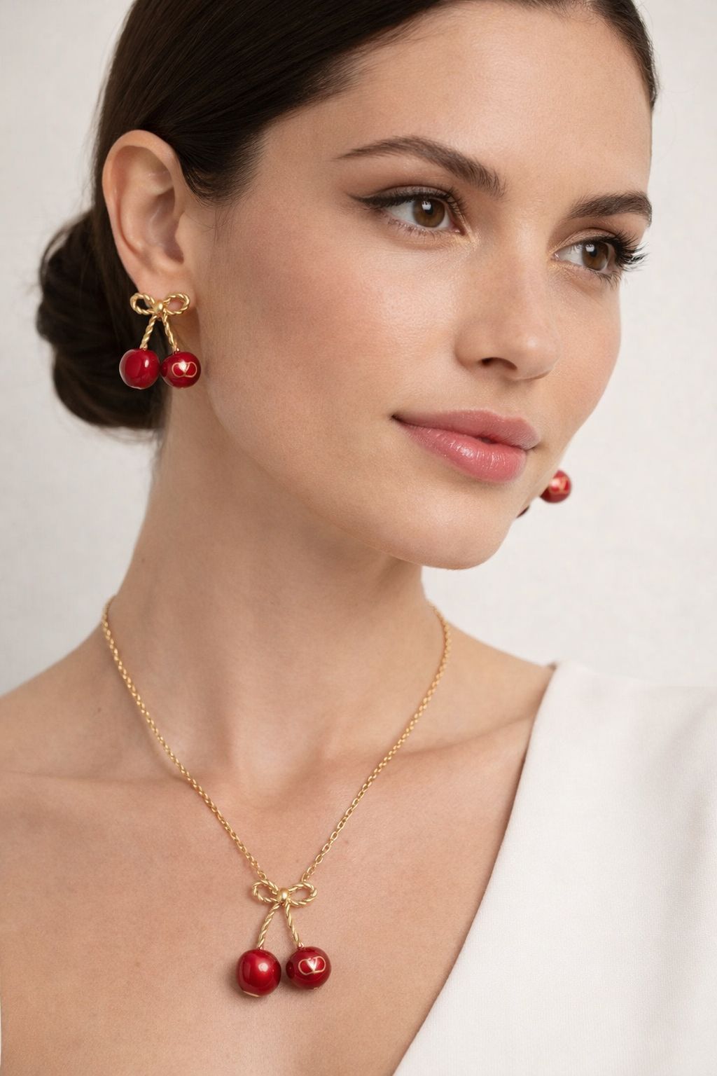 Valentino Garavani cherry-motif Necklace & Earrings
