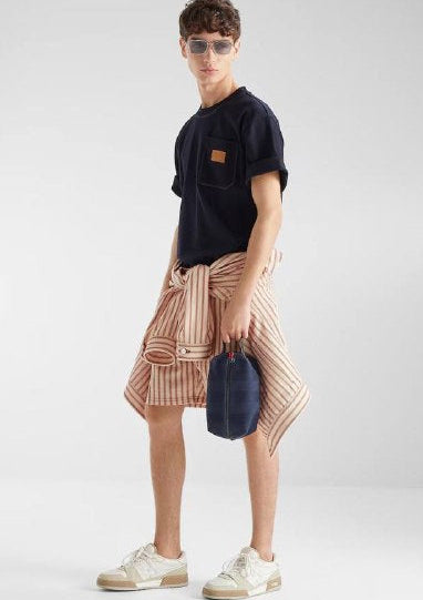 Fendi Contrast-Stitch Logo Patch T-Shirt