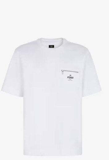 Fendi Zipped Pocket Cotton T-Shirt