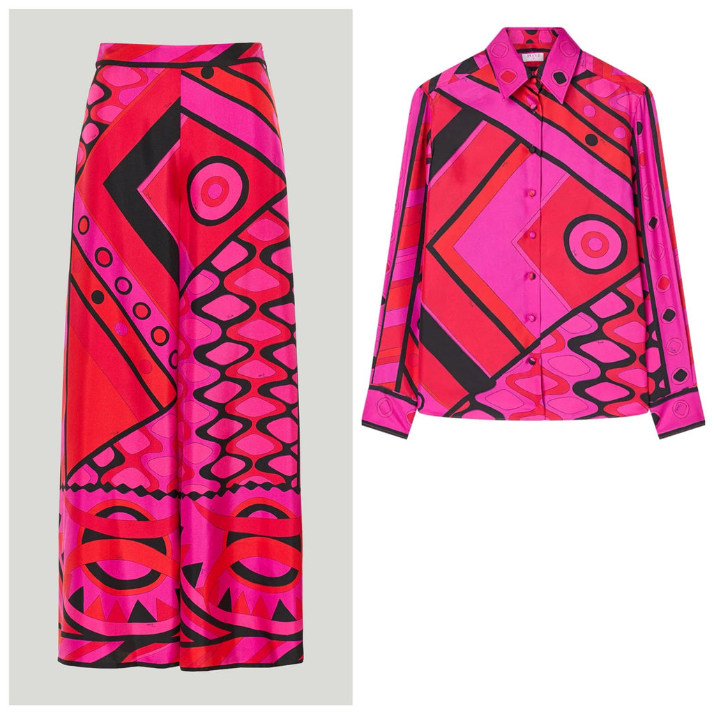 PUCCI Vivara-print Silk Palazzo Set