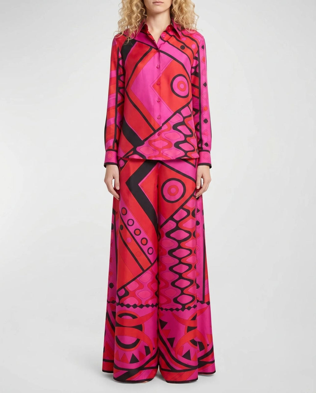 PUCCI Vivara-print Silk Palazzo Set