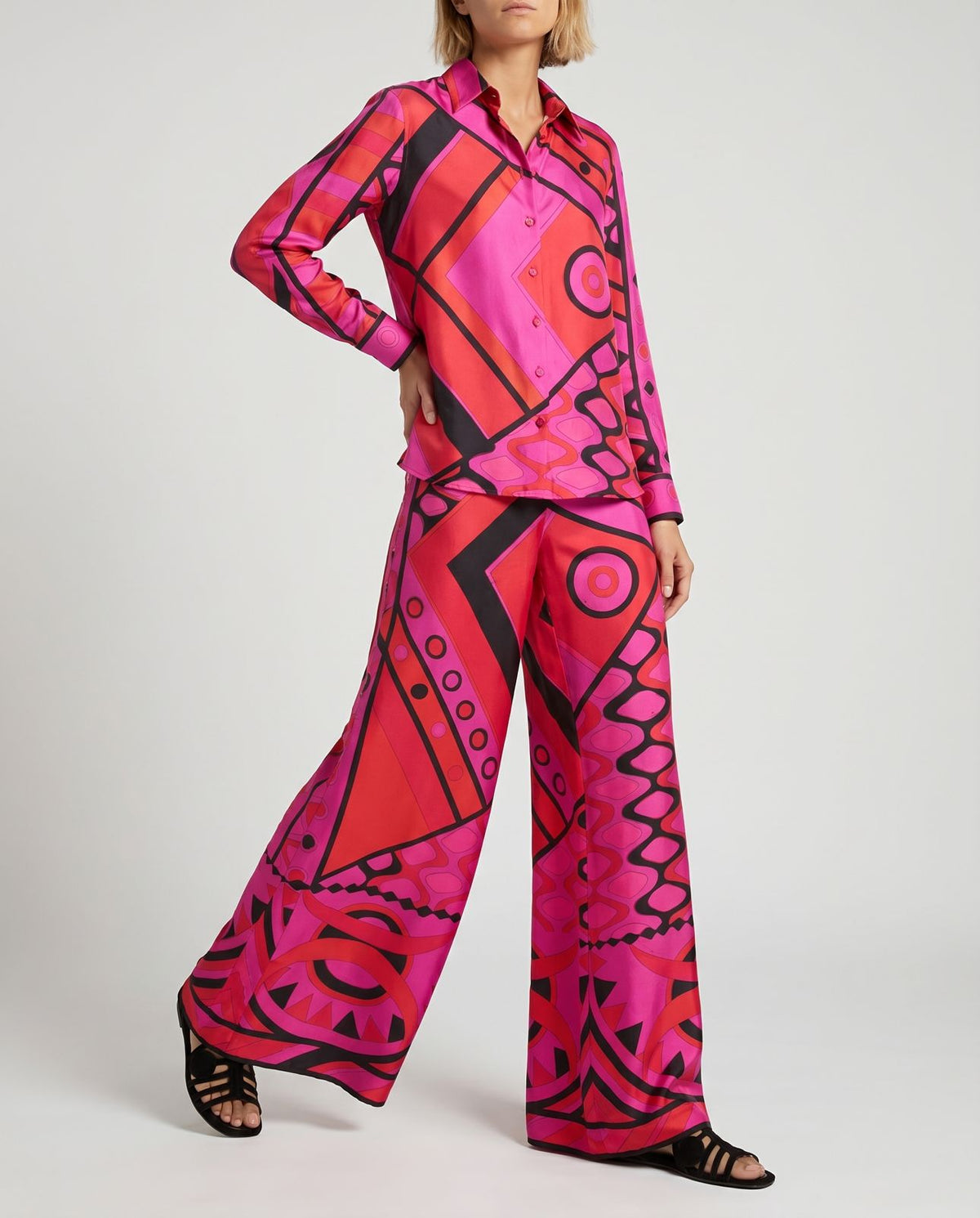 PUCCI Vivara-print Silk Palazzo Set