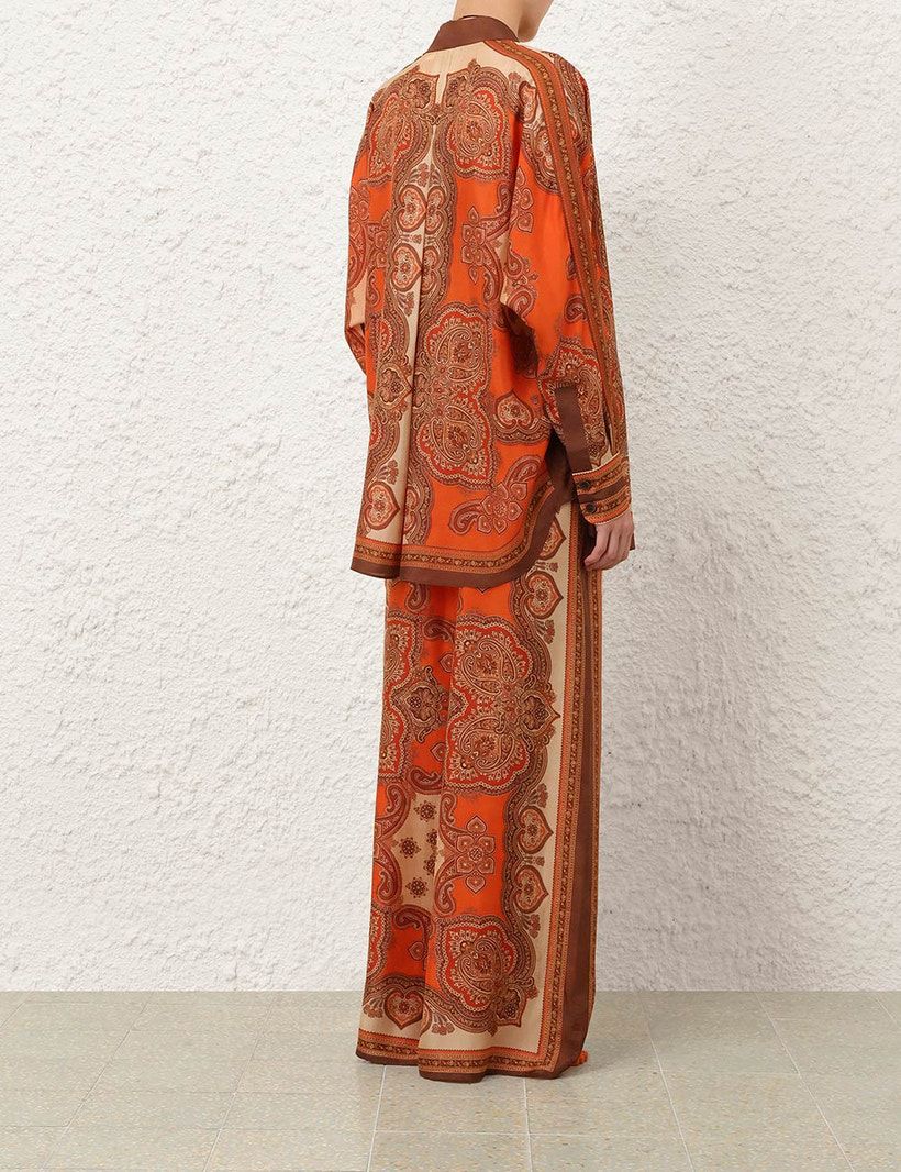 ZIMMERMANN Mahon paisley-print Belted Trousers & Shirt