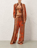 ZIMMERMANN Mahon paisley-print Belted Trousers & Shirt