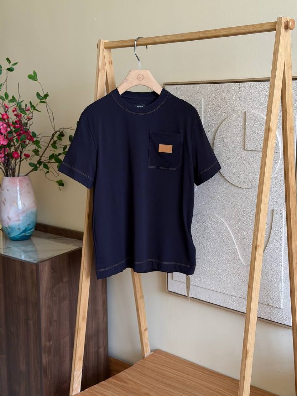Fendi Contrast-Stitch Logo Patch T-Shirt